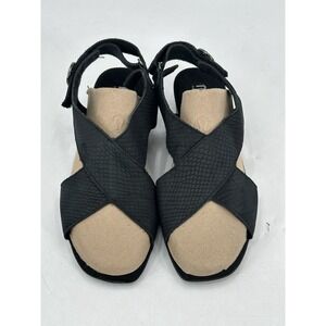 Munro Jenny Lizard Nubuck Sandals Women's Sz 8.5 Leather Shoes Comfort Support‎